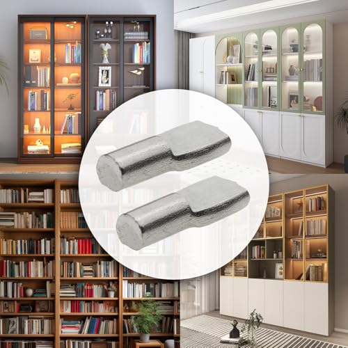 RiseQuintador 50 Pack 5mm Metal Shelf Support Pegs Flat Spoon Design for Wood Shelving