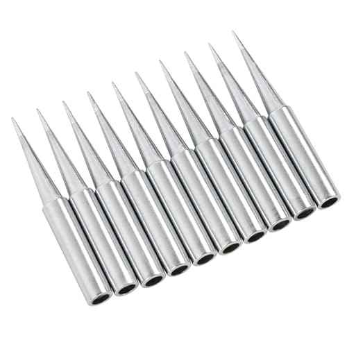 Yakamoz 10Pcs Soldering Iron Tips Replacement 900M Soldering Tips Fine Solder Gun Tips for for Hakko, Radio Shack, TENMA, ATTEN, Quick, Aoyue, Yihua Solder Station
