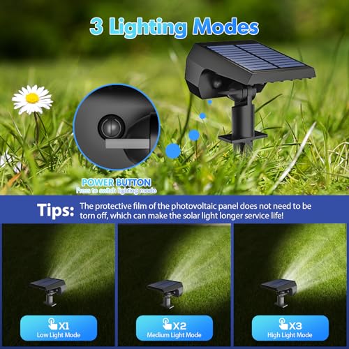 NYMPHY Outdoor Solar Lights 4 Pack Waterproof Cool White - Garden & Pathway Lighting