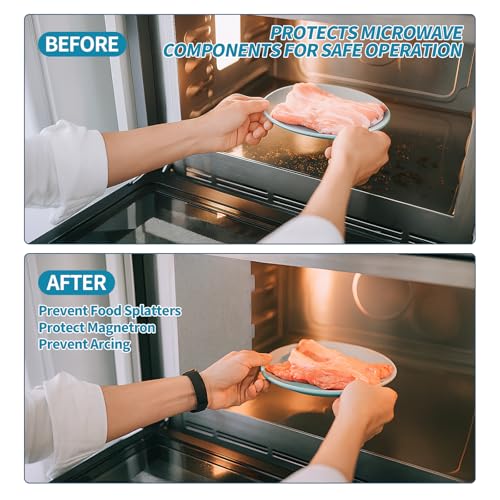 Creztail 4 Pack Waveguide Covers for Microwave - Universal Mica Sheets, 4.64 x 3.93 in, Cut-to-Fit