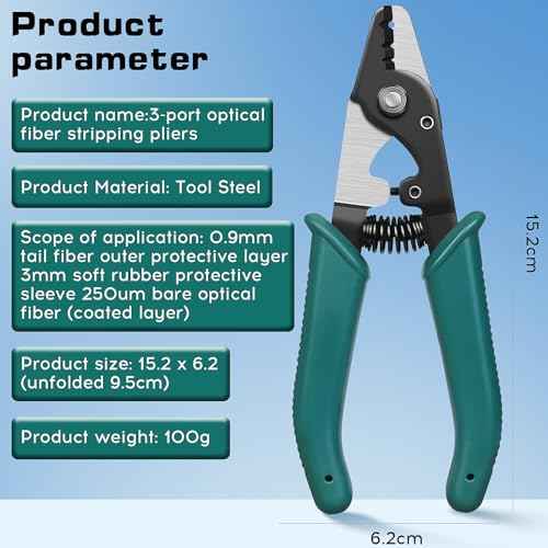 Three Hole Fiber Optic Stripper, High Precision, Fiber Optic tool Three-port stripper line for optical stripper of FTTH tool With adjustable knife Optical cable stripping pliers