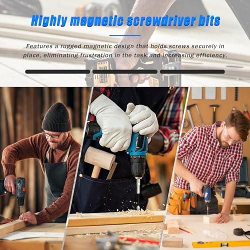 6 Pack High Magnetic Screwdriver Drill Bit Set, k5 Anti Slip bit, Electric Precision Screwdriver Set, 25 50 65 70 90 150mm