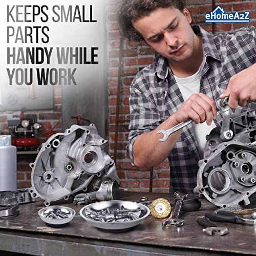 ehomeA2Z Magnetic Bowl 6" Inch, Ideal At Garage, Home, Construction For Wrenches, Bolts, Nuts, Small Parts (6"Inch Magnetic Bowl 1Pc)