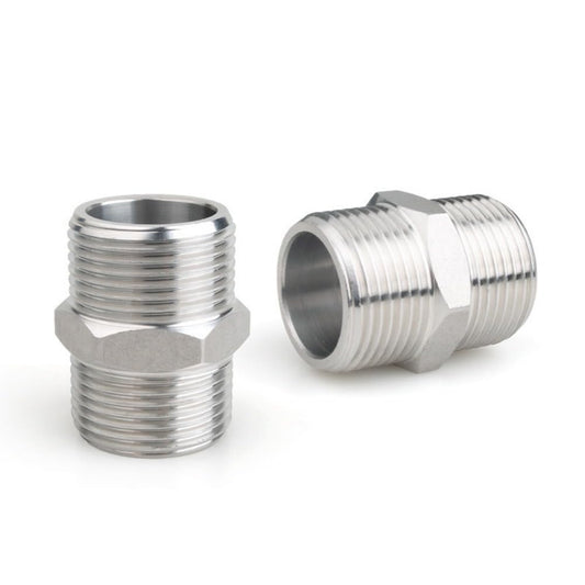 2PCS Shower Hose Extension Connector, Male NPT 1/2 to Male NPT 1/2 Shower Hose Extender Fitting Extra Long Joint, Used to Connect Two Hoses