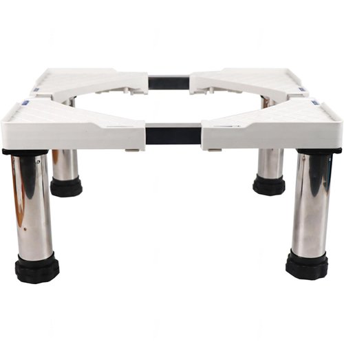 Washer Machine Base Stand 28" Wide Universal with 12 Strong Feet Refrigerator Stand Washer and Dryer Pedestal Mobile Roller Cart with Wheels for Appliance with Adjustable Height,White4Foot-10cm