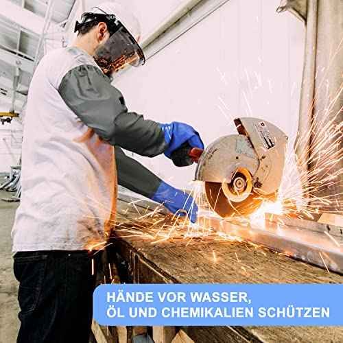 Chemical Resistant Nitrile Gloves Long Rubber Gloves Heavy Duty Long Gloves for Cleaning Suitable for Women and Men