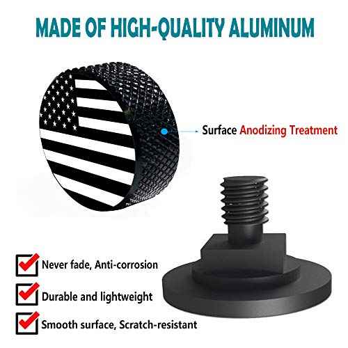 Welding Hood Pipeliner Helmet Fasteners-1Pair Black American USA Flag Pattern Aluminum Helmet Pipeliner Headgear Replacement Parts Accessories Screws Flip Hood, Anti-Rust and Durable (Black-zw) 2