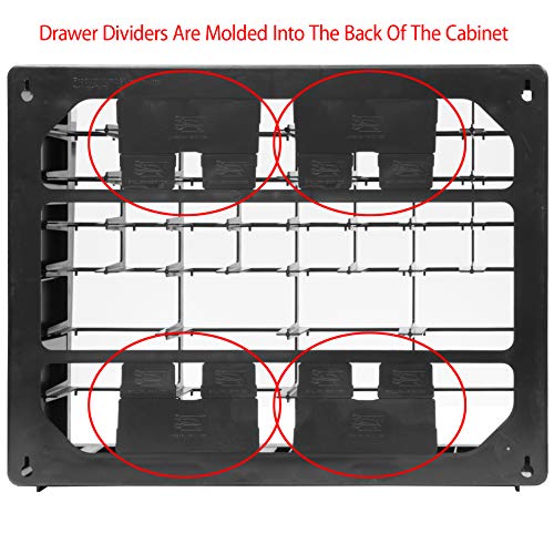 Akro-Mils 44 & 26 Drawer Cabinets Set – 70-Drawer Hardware & Craft Organizer (10144/10126) with 20 small & 8 large dividers