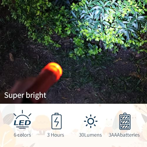 30 Pack 9 LED Small Mini Flashlight Set Plastic Handheld Flashlights with Lanyard, 3 AAA Batteries Included for Kids Night Reading Camping Emergency Hunting, 6 Color (Muted Color)