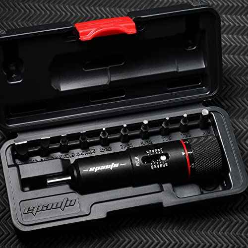 EPAuto Manual Wrench Screwdriver for Firearms | Bike Gears, 10-65 in/Lbs - 10 Bits, Black