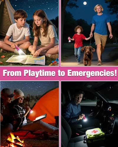 EverBrite Pink Small Flashlight - 3 Modes, Batteries Included, Compact & Waterproof