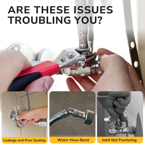 KAINGA 20-Inch Braided Stainless Steel Faucet Supply Line 3/8