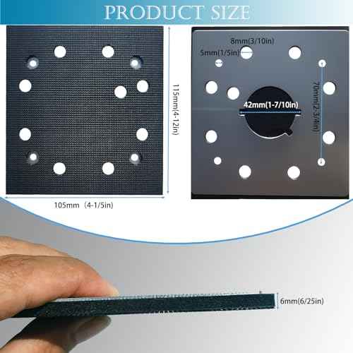 Upgrade Hook and Loop Replacement Sander Pad for DeWalt DW411 D26441 DW412 1/4 Sheet Sander - 151284-00 151284-00SV Sanding Backing Pad -1 Pack