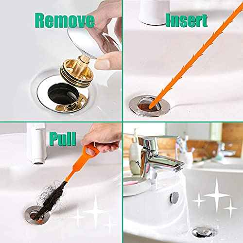 Drain Snake Hair Drain Clog Remover - 3 Pack Shower Snake Sink Unclogger Tool with Exquisite Packaging