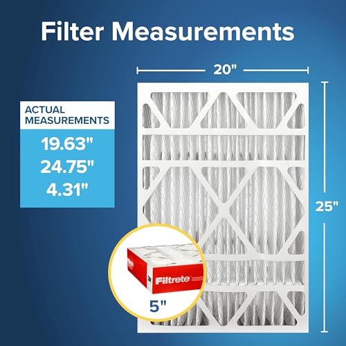 Filtrete 20x25x5 Air Filter MERV 11, Fits Lennox HVAC, 2-Pack, 12-Month