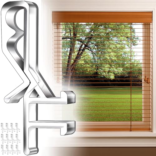 12 pcs Clear Plastic Valance Clips 1-7/8 inch for Hidden Channel Blinds - Takngjd