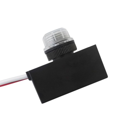 Proshopping DC 12V Photocell Switch, Auto On/Off Light Photoelectric Switch for Outdoor, Dusk to Dawn Photo Control Sensor, Hard-Wired Post Eye Light Control, Auto Day Night Sensor (12V DC, 6A)