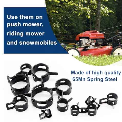 Tnisesm 80Pcs Spring Band Hose Clamps Assortment kits Silicone Vacuum Hose Pipe Clamp 7mm 9mm 10mm 11mm 14mm 15mm 16mm 18mm Low Pressure Air Clip Clamp(Black)