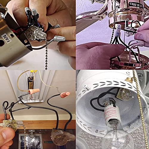Akahttbn Bronze Ceiling Fan Light Switch Zing Ear ZE-109 2-Pack Pull Chain Control