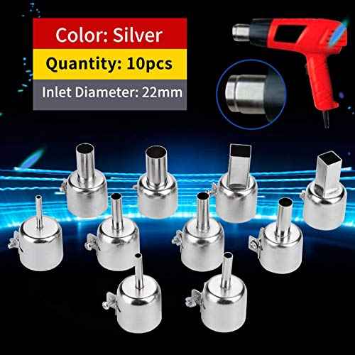 Hot Air Nozzle 10Pcs/set Heat Gun Nozzle Hot Air Soldering Nozzle Well Sealed High Strength for 850 Hot Air Soldering Station