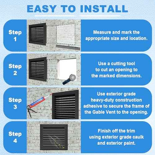 14" x 20" Aluminum Alloy Gable Vent - Never Rust, Heat Dissipation & Condensation Prevention, Ideal for Shed, Attic, Wall, Door & Shipping Container - Vent Opening: 12" x 18"
