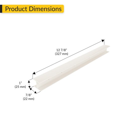 Brixwell QILD-007 H Channel Shelf Connector White Finish