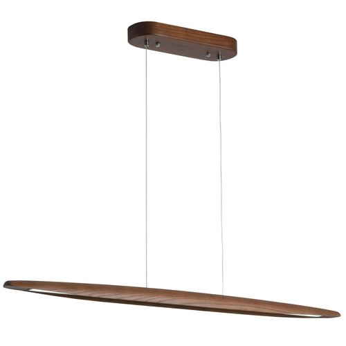 YISDESIGN 51" Wood Linear Pendant Light Wood Dining Room Light Fixture Modern Pool Table Lights Kitchen Island Lights for Dining Room Bar Kitchen Island Walnut Color