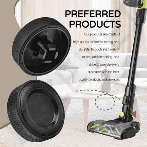 2 Pack Upgraded Replacement Wheel Compatible with Ryobi Cordless Stick Vacuum PCL720K, PBLSV716K