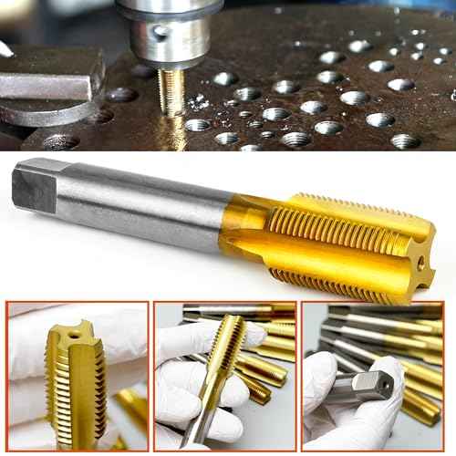 SMXJTOP 2Pcs M6 X 1.0 Metric Thread Tap,M6 X 1.0mm M2 HSS Right Hand Thread Milling Tap