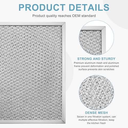 AMI PARTS 2-Pack 97006931 Aluminum Range Hood Filters for 10.5 x 8.75