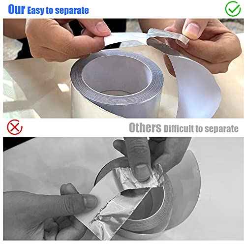 Aluminum Foil Tape, 2 inch x 65 Feet (3.9 mil), Insulation Adhesive Metal High Temperature Heavy Duty HVAC Tape, Silver for Ductwork, Dryer Vent, HVAC