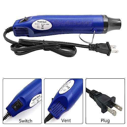 Heat Gun, Mini Hot Air Gun for DIY Crafts Portable Heat Air Gun Tool for Embossing Shrink Wrapping Drying Paint