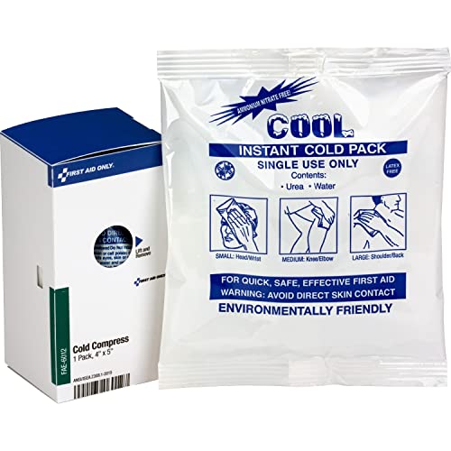 First Aid Only Instant Cold Compress 5x4 Inch for Pain & Swelling Relief