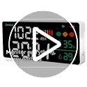 Decibel Meter 4-in-1 with 11in LED Display: Sound Level, Temp, Humidity & Time