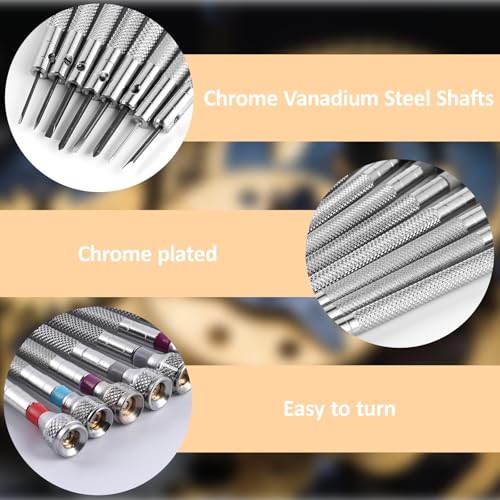 Micro Precision Jewelry Screwdriver Set, 8 Pieces Precision Screwdriver, 0.6-1.6 mm Watch Repair Screwdriver Set, Micro Screwdriver Set for Eyeglasses Repair, Jewelry Work, Electronics Repair