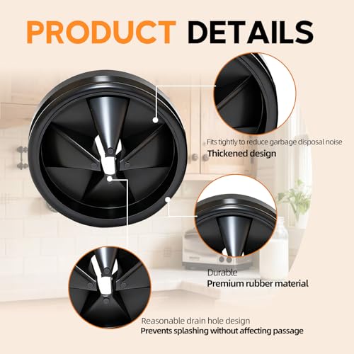 2-Pack 3 3/8-Inch Garbage Disposal Splash Guard for InSinkErator Evolution Series