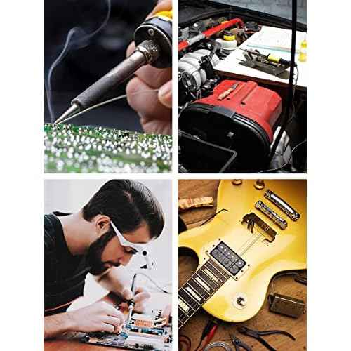 Mandala Crafts Lead Free Solder Wire with Solder Flux - 100g 1.5mm Rosin Core Solder for Electronics - Ag0.3 Cu0.7 Sn99 SAC Tin Soldering Wire for Stained Glass Electrical PCB