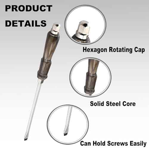 Utoolmart Slotted Impact Screwdriver 12 Inch Keystone Demolition Driver Magnetic 1Pcs