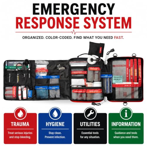 SURVIVAL 142-Piece Large First Aid Kit Emergency Response System