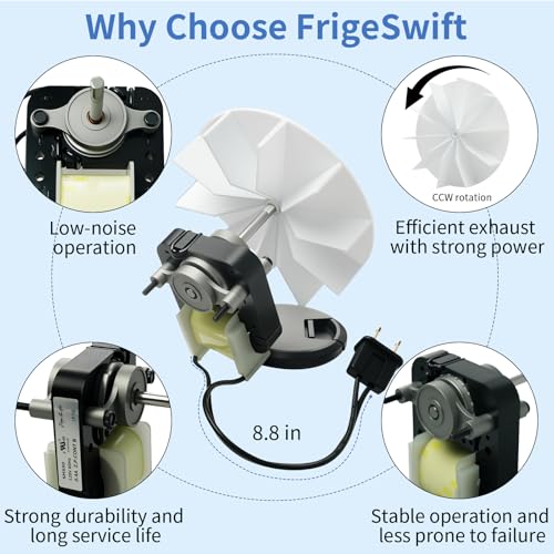 SM550 Universal Bathroom Exhaust Fan Motor 50 CFM 120V 60Hz Reversible