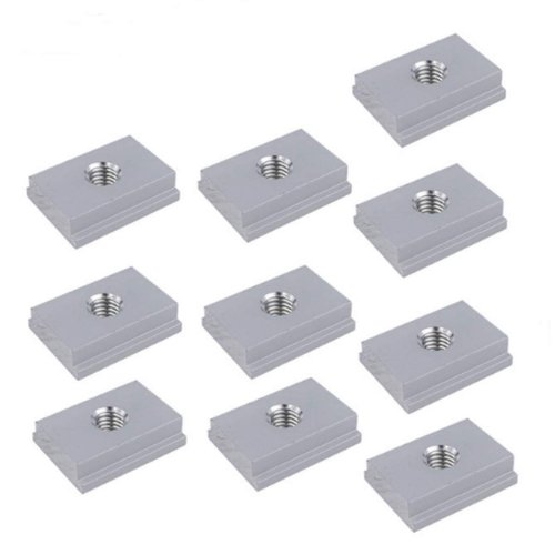 BestTeam 10PCS T-Slider for T-Slot, M6/M8 T-Track Slider Sliding Nut Aluminum Alloy T Slot Nut for Woodworking Tool Jigs Screw Slot Fastener (M6)