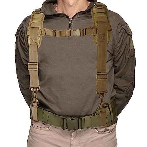 Dr.TOUGH Tactical Suspenders Tool Belt Suspenders Tactical Harness for Men Duty Belt Suspenders Law Enforcement