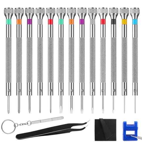 13PCS Professional Watch Screwdriver Set, BEBEEPOO Micro Precision Screwdriver Set£¬Micro Precision Eyeglasses Repair set£¬ 0.6-2.0mm, Jewelry Work,Computer Phone Small Tools