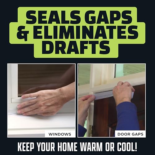 Alien Draft Seal Set of 49 Feet - Flexible Door & Window Gap Insulation Kit