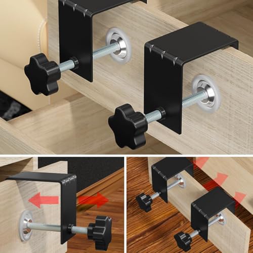 Drawer Front Installation Clamps, Cold-Rolled C Clamps for Woodworking, Door Installation Tools and Cabinet Tools with Protective Pads (1 Pcs)