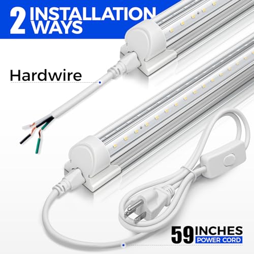Barrina 4FT LED Shop Lights 40W 5500LM 5000K Daylight White 6-Pack