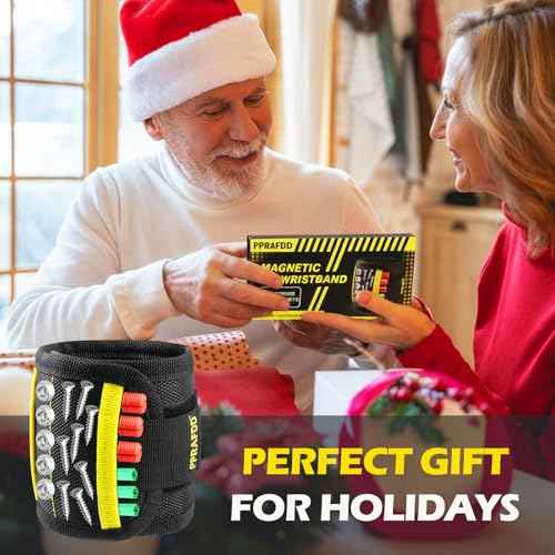 Magnetic Wristband for Holding Screws, Drill Bits, Nails, Stocking Stuffers for Adults, Cool Gadgets for Christmas, Father's Day, Valentine's Day, Gifts for Handyman, Dad, Husband, Grandpa