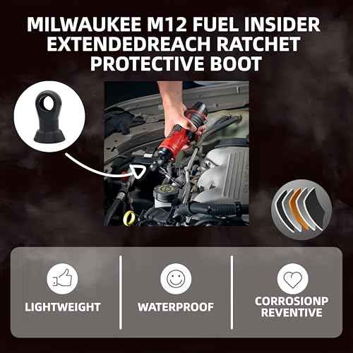 49-16-2457 Protective Boot for Milwaukee M12 2456-20/2457-20 Cordless 3/8" 1/4" Li-Ion Ratchet - Impact Resistant Durable Rubber Cover