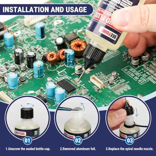 Liquid Solder Flux Dropper, Liquid Soldering Flux, No Clean Liquid Flux, Electrical Liquid Rosin Flux Solder, Liquid Flux Soldering Squeeze Bottle (30 mL/1.05Oz.)