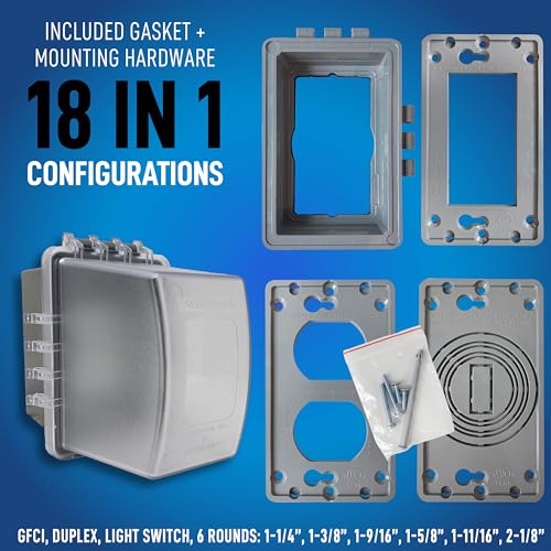 Sealproof 1-Gang Weatherproof Outdoor Outlet Cover Lockable UL Extra Duty